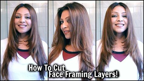 Long Hair Diy, Face Framing Hair, Framing Layers, How To Cut Your Own Hair, Makeup Hacks Beauty Secrets, Diy Haircut, Face Framing Layers, Long Layered Haircuts, Layered Haircut