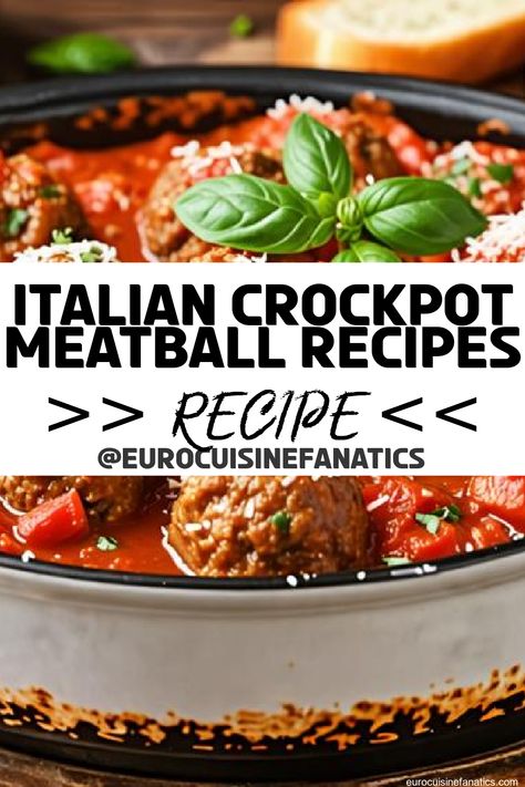 Uncover 10 mouthwatering Italian-style crockpot meatball recipes that will elevate your dinner experience—your taste buds will thank you for it!
 #europeancuisine #authentic #european #cuisine #italianfood #frenchfood #greekfood #homecooking #authenticrecipes #recipes Frozen Italian Meatballs Crockpot, Crockpot Meatballs Italian, Frozen Italian Meatball Recipes, Italian Meatballs Recipe Authentic, Crockpot Meatball Recipes, Crockpot Italian Meatballs, Italian Meatball Recipes, Crockpot Meatball, Frozen Italian Meatballs