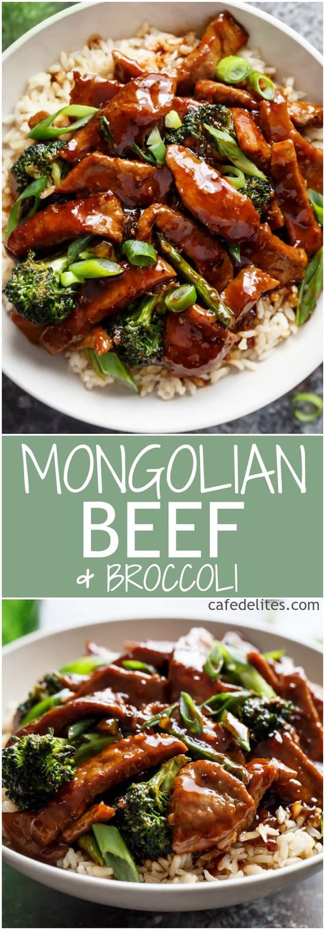 A Mongolian Beef And Broccoli like traditional take-out? With only HALF the oil needed compared to other recipes, this Mongolian Beef is even better! | http://cafedelites.com Mongolian Beef And Broccoli Recipe, Mongolian Beef And Broccoli, Chinese Beef And Broccoli, Easy Beef And Broccoli, Wok Recipes, Beef Stir Fry Recipes, Mongolian Beef Recipes, Asian Beef, Mapo Tofu