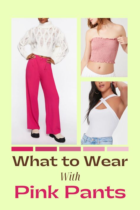 What To Wear With Pink Pants | 11 Barbiecore Chic Outfits. How to be stylish tips outfit. Pink Pants Outfit Spring, Pink Pants Outfit Street Style, Pink Pants Outfits, Style Pink Pants, Pink Pants Outfit, Pink Cargo Pants, Stylish Tips, Outfit Street, Pants Outfits