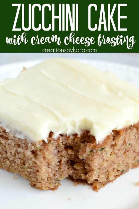 Zucchini Desserts, Zucchini Cakes Recipe, Zucchini Recipes Dessert, Cake Courgette, Dessert Homemade, Chocolate Zucchini Cake, Cream Cheese Frosting Recipe, Cake With Cream Cheese Frosting, Easy Zucchini