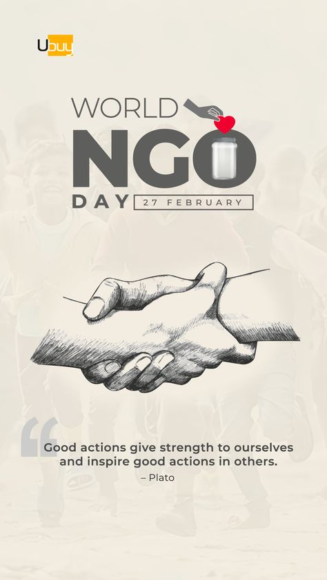 World NGO Day Ngo Poster, World Ngo Day, General Ideas, Work Organization, Creative Posters, Bird Prints, Our Planet, Woman Quotes, Big Day