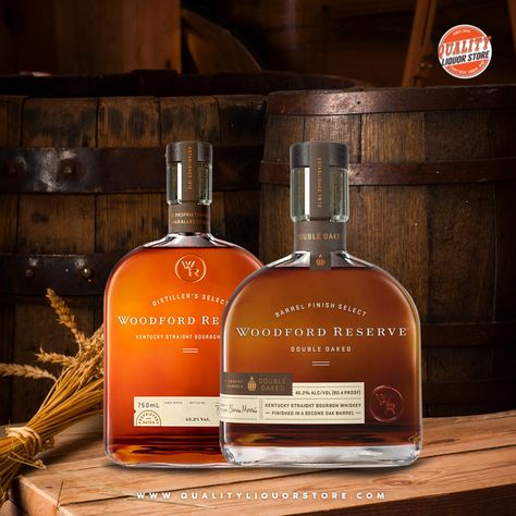 Looking for the perfect gift for a bourbon aficionado or just looking to treat yourself to a premium spirit? Look no further than the Woodford Reserve Double Oaked and Bourbon 2-Pack Combo! #SpiritsDelivered #OnlineSpirits #DrinkAtHome #StayInSpirits #SipSipHooray #CheersToThat Woodford Reserve Double Oaked, Woodford Reserve, Wood Forest, Oak Barrel, Liquor Store, Treat Yourself, Bourbon, Kentucky, 2 Pack