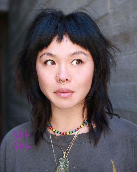 Micro Bangs, Bangs Ideas, Baby Bangs, Bangs For Round Face, Shaggy Hair, Curly Hair Types, Asian Short Hair, Edgy Hair, Number 7