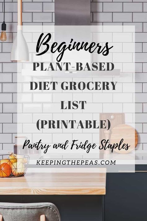 A complete list you can print off and take with you to the grocery store to stock your pantry and fridge full of nutritious and filling foods to help you on your journey to a plant-based vegan lifestyle. #vegangrocerylist #veganshoppinglist #plantbaseddiet Plant Based Foods List, Fridge Staples, Vegan Pantry Staples, Vegan Shopping List, Vegan Staples, Vegan Food List, Plant Based Diet Meal Plan, Vegan Grocery List, Plant Based Meal Planning