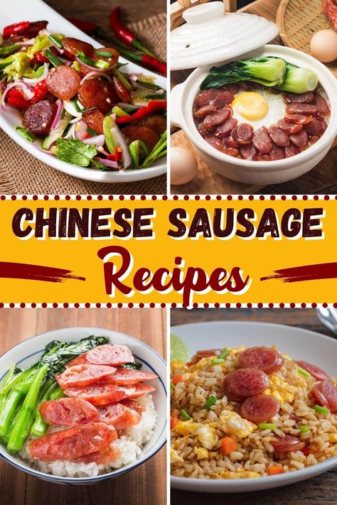 From the fresh pork, chicken, and livers to the sweet-savory flavor, these quick and easy Chinese sausage recipes are truly something special. Chinese Pork Sausage Recipes, Recipes Using Chinese Sausage, Chinese Style Sausage Recipes, Asian Sausage Recipe, How To Cook Chinese Sausage, Chinese Sausage Recipes Dinners, Chinese Sausage Recipes, Asian Sausage, Recipes With Chinese Sausage