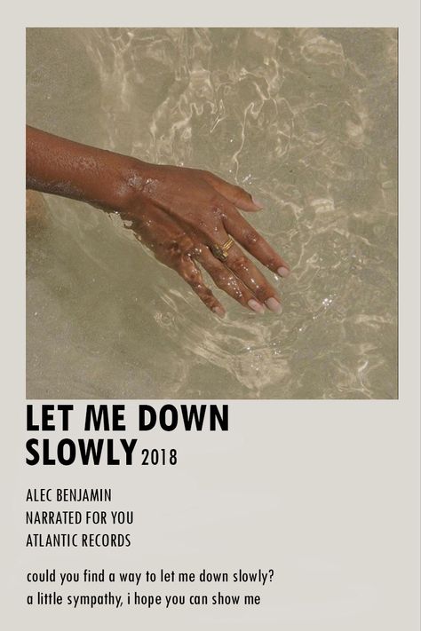 Let Me Down Slowly Wallpaper, Alec Benjamin Let Me Down Slowly, Aesthetic Song Posters Polaroid, Alec Benjamin Poster Vintage, Alec Benjamin Songs, Vintage Song Posters, Aesthetic Song Posters, Alec Benjamin Poster, Song Posters Aesthetic