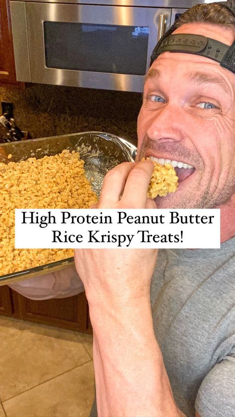 Healthy Rice Krispie Treats Protein, Protein Krispy Treats, Protein Rice Krispies, Rice Krispie Protein Bars, High Protein Rice Crispy Treats, Low Calorie Rice Krispie Treats, Protein Balls With Rice Krispies, Protein Rice Krispie Treats, Recipes Using Rice Krispies