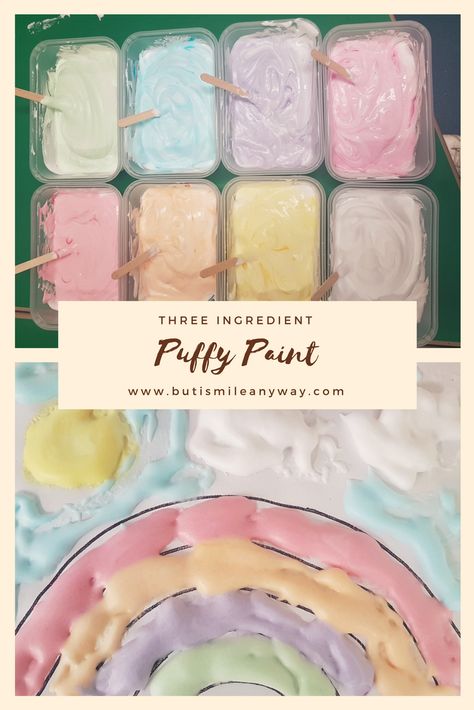 Simple Three Ingredient Puffy Paint for use with Pre-School Kids - a fantastic idea for any EYFS classroom and plenty of puffy fun! Art Area Eyfs, Creative Area Eyfs, Early Years Teacher, Outdoor Learning Activities, Eyfs Classroom, Area Activities, Eyfs Activities, Creative Area, Beading For Kids