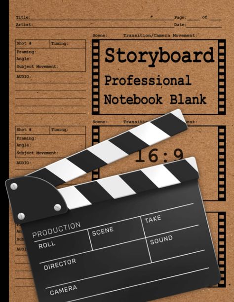 Storyboard Professional Notebook Blank: Planner Sketch Book for Creators, Directors, Animators, Film Makers, Artist director, Creative Storytellers, ... 16:9 Story Board Frames on 8.5"x11" US Letter: Juárez Blanco, Francisco: Amazon.com: Books Camera Movements, Blank Notebook, Story Board, Tee Shirt Designs, 16 9, Filmmaking, Storytelling, Sketch Book, Sketch