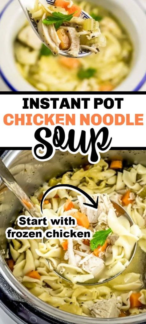 Instant Pot Chicken Noodle Soup, Instant Pot Chicken Noodle, Best Chicken Noodle Soup, Instant Pots, Chicken Noodle Soup Easy, Instant Pot Soup, Chicken Noodle Soup Homemade, Instant Pot Recipes Chicken, Soup Recipes Chicken Noodle