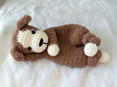 PUPPY Lovey Crochet Pattern, Crochet Dog PATTERN, Crochet Dog Snuggler, Lovey toy patterns, PDF Easy Crochet Pattern, English Only Crochet toys free patterns easy #crochettoysfreepatternseasy #crochet #crochettoy #crochetpattern #crochetpatterns 4.700 Crochet Cat Snuggler Free Pattern, Snuggler Pattern, Crochet Triceratops, Amigurumi Puppy, Crochet Lovey Free Pattern, Puppy Crochet, Lovey Crochet Pattern, Kat Haken, Crochet Puppy