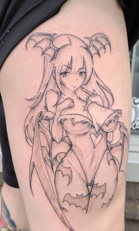 Succubus Tattoos, Nature Yoga, Demon Tattoo, Manga Tattoo, Wicked Tattoos, Funny Yoga, Fantasy Tattoos, Kids Yoga, 2 Friends