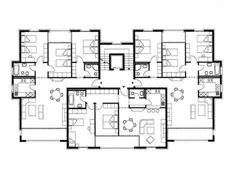 Small Apartment Building Design, Residential Building Plan, Social Housing Architecture, Building Design Plan, Small Apartment Building, مركز ثقافي, 3d Floor Plans, Residential Building Design, Apartment Floor Plan