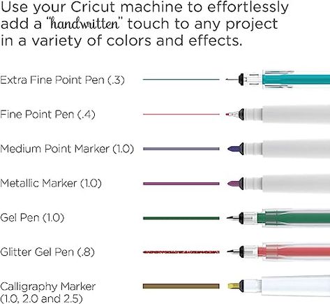 Cricut Pens Cricut Pens, Calligraphy Markers, Fine Point Pens, Gel Pens Set, Multi Pen, Fabric Pen, Infusible Ink, Cricut Machine, Finger Painting