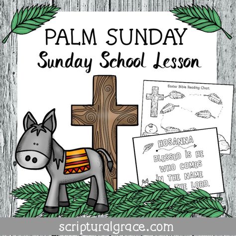 Scriptural Grace - Payhip Palm Sunday Kids Church Lesson, Palm Sunday Devotion For Kids, Palm Sunday Sunday School Lesson For Kids, Palm Sunday Story For Kids, Psalm Sunday School Lesson, Palm Sunday Sunday School Activities, Palm Sunday Childrens Church, Easter Lesson For Sunday School, Crafts For Palm Sunday