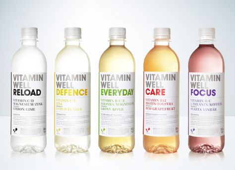 Before & After: Vitamin Well - The Dieline - Sports Drink Packaging, Medical Packaging, Functional Beverage, Medicine Packaging, Water Packaging, Drinks Packaging Design, Juice Packaging, Herbal Drinks, Drinks Design