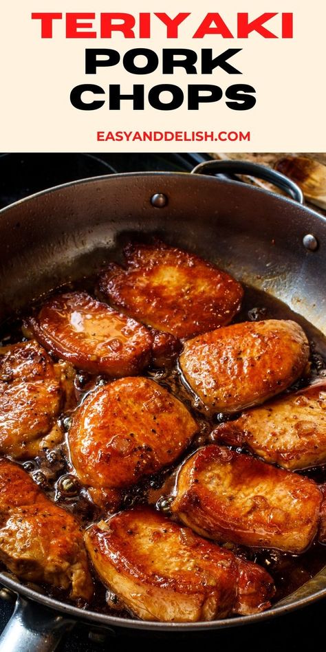 Asian Pork Chops, Teriyaki Pork Chops, Honey Garlic Pork, Garlic Pork Chops, Pan Seared Pork Chops, Boneless Pork Chop Recipes, Teriyaki Pork, Honey Garlic Pork Chops, Low Carb Pork