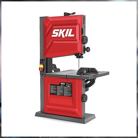 SKIL 2.8 Amp 9 In. 2-Speed Benchtop Band Saw for Woodworking - BW9501-00 Jobsite Table Saw, Woodworking Bandsaw, Band Saws, Skil Saw, Band Saw Blade, Table Saws, Tension Setting, Band Saw, Irregular Shapes