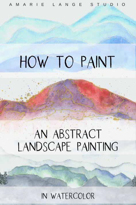 Learning how to paint abstract landscapes in watercolor is fun! Come & see several loose minimalist abstract watercolor landscapes in different colors and moods. These are simple watercolour tips you will enjoy. Paint along with me as I share my techniques with you. Join me today! Abstract Painting With Watercolors, Easy Watercolor Mountains How To Paint, Easy Watercolor Scenery For Beginners, Colorful Abstract Watercolor, Painting With Inks Watercolour, Minimalist Watercolour Painting, Watercolor Landscapes Abstract, Watercolor Mountains Simple Tutorial, Abstract Watercolor Mountains