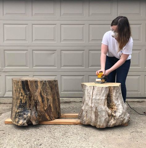 Diy Tree Trunk, Stump Furniture, Tree Stump Furniture, Tree Stump Coffee Table, Tree Trunk Coffee Table, Stump Coffee Table, Tree Trunk Table, Trunk Furniture, Cabin Remodel