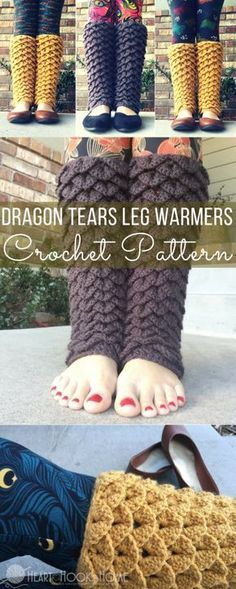 Unique Crochet Projects Free, Crocodile Crochet, Leg Warmers Crochet Pattern, Leg Warmers Pattern, Crochet Boot Cuffs, Crochet Leg Warmers, Diy Slippers, Confection Au Crochet, Crocodile Stitch