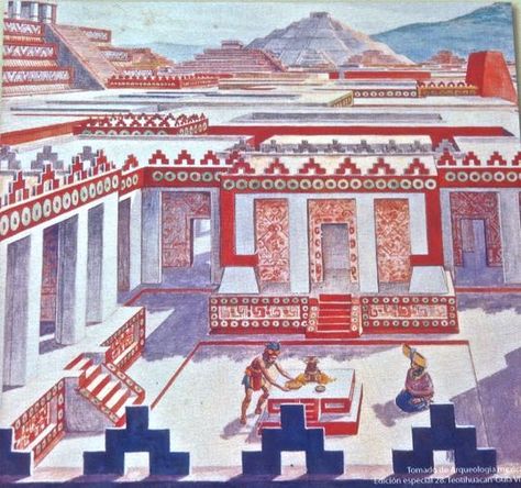 Jim & Carole's Mexico Adventure: Teotihuacán: Murals of the Palace of Tetitla Native American Home, Hawaii Wall Art, Tropical Africa, Grey Alien, Aztec Culture, Dream City, Ancient Architecture, Historical Architecture, Ancient Cities