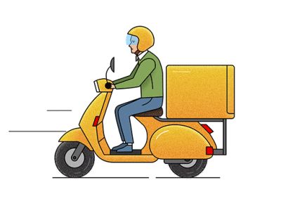 Scooter Courier by Volyk Ievgenii on Dribbble Delivery Motion Graphics, Bike Animation, Gif Color, Scooter Drawing, Loading Animation, Car Gif, Food Web Design, Car Animation, Teen Wallpaper