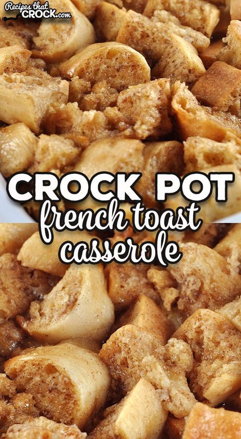 Crock Pot Breakfast Casserole Easy, Overnight French Toast Casserole Crockpot Slow Cooker, Breakfast Potato Casserole Crockpot, Crockpot French Toast Bake, Crockpot Blueberry Pancake Casserole, Breakfast Potluck Crockpot, Gluten Free Breakfast Crockpot Recipes, Breakfast Casserole Night Before, Slow Cooker Breakfast Ideas