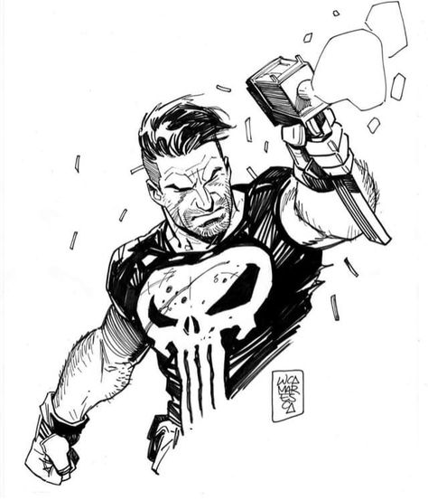 Punisher Artwork, Frank Castle Punisher, Punisher Art, Punisher Comics, Marvel Art Drawings, Marvel Knights, Comic Book Drawing, Frank Castle, Punisher Marvel