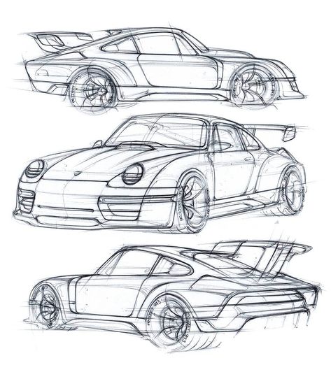 The Sketch Archive on Instagram: “Quick lines ✏🏎 • • • • • Credits: @mattparsons_sa • • • • • Some quick 993 sketches. A mix between RWB and the 935 revival. Planning to…” Car Drawing Pencil, Different Cars, Mobil Drift, Auto Design, Car Drawing, Cool Car Drawings, Arte Van Gogh, Tech Art, Car Designs