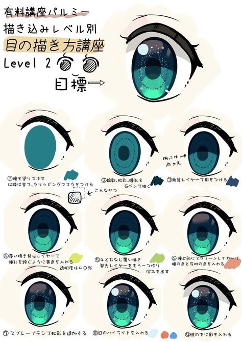 Manga Eyes, Cute Eyes Drawing, Eye Drawing Tutorials, Eye Sketch, Digital Art Beginner, 카드 디자인, Art Tools Drawing, Anime Eye Drawing, Poses References