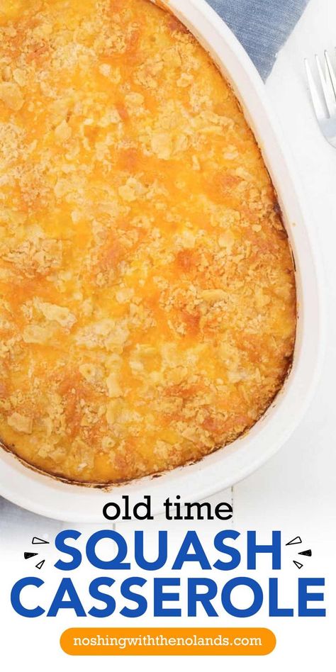 Overhead shot of Old-Fashioned Squash Casserole in a white oval dish. Cheesy Yellow Squash Casserole, Sweet Squash Casserole, Easy Squash Casserole With Ritz Crackers, Baked Squash Casserole, Thanksgiving Squash Casserole, Easy Squash Casserole Simple, Recipe For Squash Casserole, Squash Casserole With Ritz Crackers, Squash Casseroles