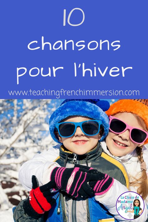 10 chansons pour l'hiver!  10 French songs about winter your students will love to move to and sing! Kindergarten French, French Immersion Kindergarten, Teaching French Immersion, French Immersion Resources, French Posters, French Worksheets, French Teaching Resources, French Activities, French Songs