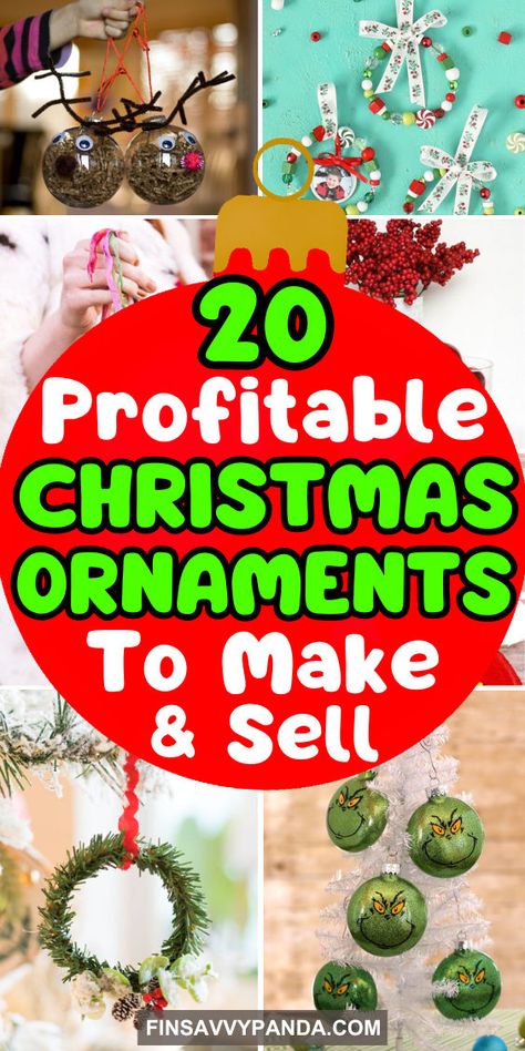 Celebrate the season with easy DIY Christmas ornaments to make and sell! Create handmade resin, felt, macrame, and beaded designs, including Grinch, Disney, and Mickey styles. Rustic wooden, clear, and Dollar Tree ideas offer a side hustle full of holiday cheer and unique, profitable options. Diy Christmas Ornaments For Work, Unusual Ornaments Diy, How To Make A Christmas Ornament, Easy Personalized Ornaments, Christmas Bauble Decoration Ideas, Diy Disney Ornaments Easy, Bead Christmas Tree Ornaments, Teen Ornaments Diy, Diy Ornament Exchange Ideas