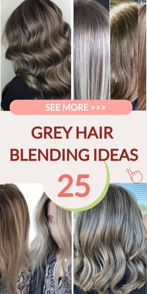 Top 25+ Stunning Grey Hair Blending Ideas for a Chic Look Grey Hair Blending, Hair Blending, Grey Hair Transformation, Sophisticated Hairstyles, Grey Hair Inspiration, Ponytail Hairstyles Easy, Hair Color Options, Natural Gray Hair, Hair Techniques