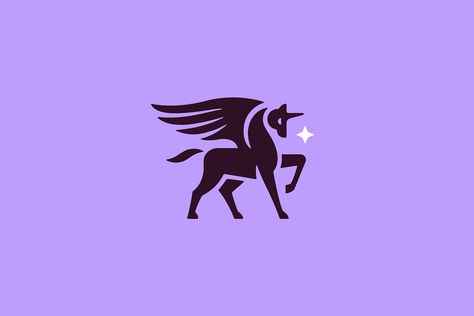 Pegasus Logo Design by Koen on Dribbble Pegasus Silhouette, Track Logo, Pegasus Logo, Global Community, Creative Professional, Random Stuff, Logo Design, Track, Band