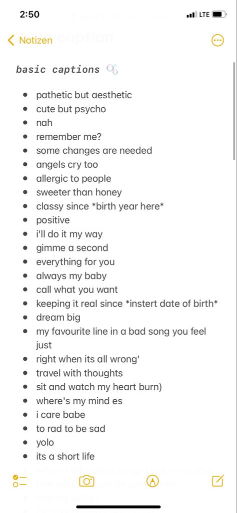 Caption For Insta Notes, Caption Questions Instagram, Aesthetic Pfp Instagram Quotes, Aesthetic Anime Captions, Things To Add To Your Insta Bio, Cool Quotes Swag Words, Ig Qoutes About Self, Caption For Self Obsessed, Small Aesthetic Captions