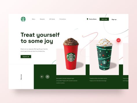 holiday starbucks by Ryan Connolly on Dribbble