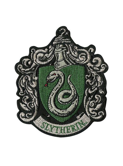 Harry Potter Slytherin Crest Iron-On Patch, Harry Potter Patch, Slytherin Crest, Harry Potter Slytherin, Harry Potter Cosplay, Slytherin Harry Potter, Patches For Sale, Slytherin House, Slytherin Aesthetic, Embroidered Badges