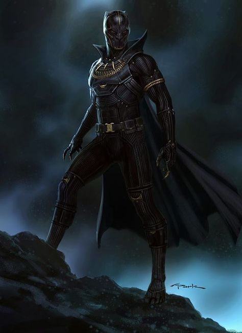 This is an alternate concept design I did on the film of the former Black Panther, T’Chaka! I HAD to do a version w/his classic cape look from the ... Panther Concept Art, Black Panther Concept Art, Black Panther Drawing, Black Panther King, Marvel Concept Art, Battle Station, Black Panther 2018, Panther Art, Black Panther Art