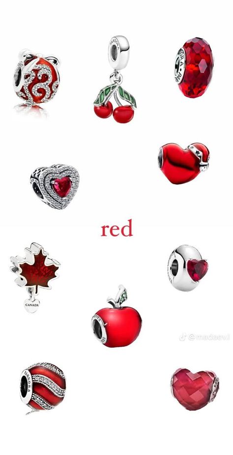 Pandora Charms Red, Pandora Charms Pink, Pandora Princess, Pandora Bracelet Charms Ideas, Pandora Star, Pandora Bracelet Designs, Pandora Armband, Pandora Jewelry Charms, Presents For Boyfriend