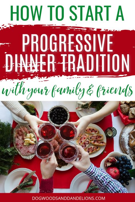 Progressive Dinner Ideas Appetizers, Christmas Progressive Dinner Menu Ideas, Holiday Progressive Dinner Ideas, Progressive Dinner Ideas Themes, Christmas Progressive Dinner Desserts, Christmas Progressive Dinner Ideas, Progressive Christmas Party Ideas, Progressive Dinner Dessert Ideas, Progressive Party Ideas