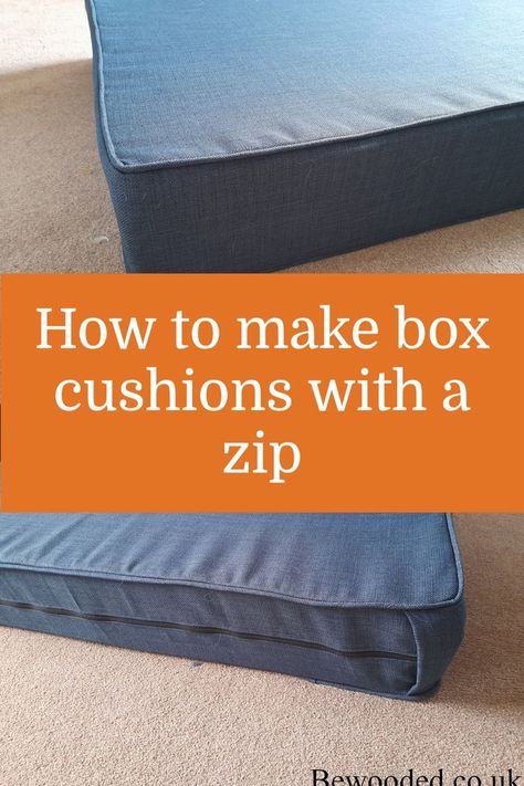 Diy Storage Bench Seat, Homemade Sofa, Make Box, Patio Cushion Covers, Diy Cushion Covers, Wicker Chair Cushions, Cushion Tutorial, Daybed Cushion, Outdoor Box