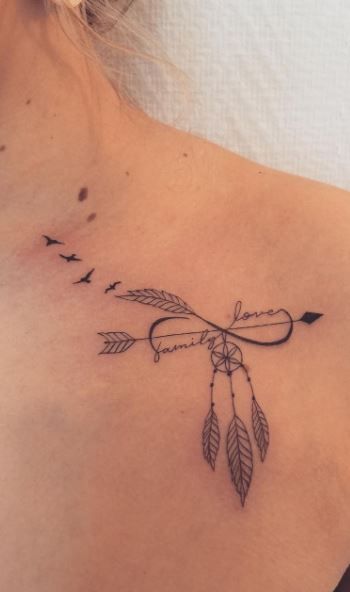 Family Feather Tattoo, Infinity Tattoo With Arrow, Infinity Tattoo Ankle, Sister Feather Tattoos, Infinity Name Tattoos For Women, Unique Love Tattoos, Music Memorial Tattoo, Feather Infinity Tattoo Design, Infinity Feather Tattoo Design