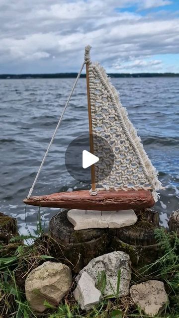 Macrame School on Instagram: "How to Make a Macramé Sailboat - https://youtu.be/rWooDgGIA4w ⛵️ Tutorial on my YouTube channel. . . . . _ _ _ _ _ _ _ #macrame #sailboat #giftidea #craftideas #roomdecor  #craftsman #homedecor #macrameschool #fiberart #macrameart #makrame #nauticaldecor #howto #interiordesign #makersvillage #bohodecor #howtomake" Macrame Sailboat, Macrame Nautical, Macrame School, Macrame Art, Nautical Decor, My Youtube Channel, Paracord, Boho Decor, Surfboard