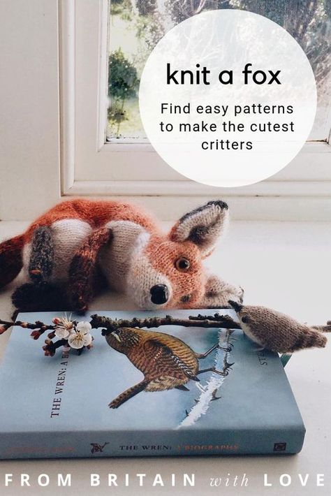 Claire Garland, Rabbit Knitting Pattern, Animal Knitting, Animal Knitting Patterns, Woodland Critters, How To Make Toys, Knitted Animals, Fox Pattern, Knitted Wit