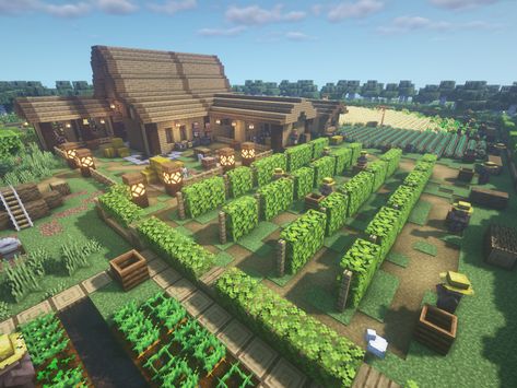 Minecraft Farms, Minecraft Welten, Minecraft Garden, Mc Builds, Rumah Minecraft Sederhana, Minecraft Mansion, Minecraft Structures, Bangunan Minecraft, Minecraft Farm