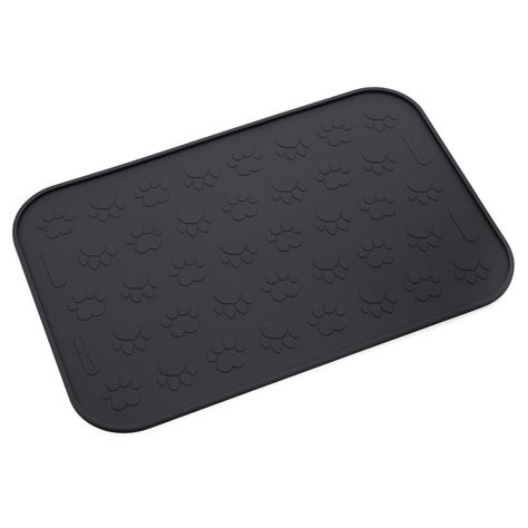 SmithBuilt 19 x 12 Dog Food Mat  Waterproof NonSlip FDAGrade Silicone Cat Pet Bowl Feeding Placemat  Black -- Read more reviews of the product by visiting the link on the image.-It is an affiliate link to Amazon. #dogfeeding Dog Placemat, Dog Food Mat, Food Mat, Cat Feeding, Dog Feeding, Cat Pet, Pet Bowls, Cat Food, Dog Food