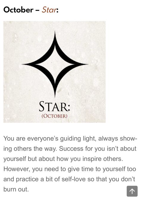 My symbol for October. October Symbols Tattoo, Integrity Tattoo Symbols, October Tattoo Ideas Symbols, Star Symbol Meaning, October Symbols, Protector Symbol, October Tattoo Ideas, Loving Tattoos, Symbol For Hope